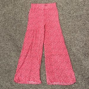 kendall & kylie pink flowy pants